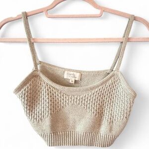 Camila Coelho Mimmi Cropped Tank in Toffee XS